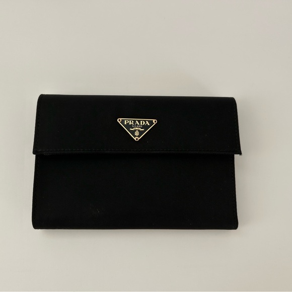 Prada Black Nylon Trifold Wallet with original box and card. - Picture 2 of 8